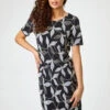 Grey Floral Puff Print Shift Dress -Outlet Modi Qube Store bab3bba1 9509 430b be19 ec11ad1ff457