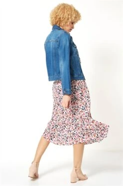 Navy Stretch Jersey Spot Midi Dress -Outlet Modi Qube Store c16dfa2e 6c00 4db9 8a8a d8504f76513c