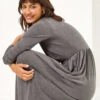 Dark Grey Pocket Stretch Maxi Dress -Outlet Modi Qube Store c31800b7 ca0f 4230 a946 aac4a473ed37