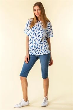 Khaki Abstract Print Button Detail Top -Outlet Modi Qube Store c35dc0f8 929b 4857 b19b 964a88fe750f