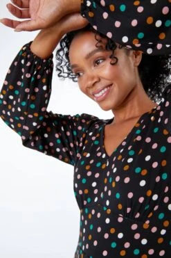 Black Petite Spot Print Frill Hem Dress 10 Black Petite Spot Print Frill Hem Dress -Outlet Modi Qube Store c3d0de94 1a7a 4563 be5d d4331bdc0ed8