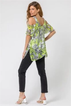 Ivory Floral Print Frill Cape Wrap Dress 8 Ivory Floral Print Frill Cape Wrap Dress -Outlet Modi Qube Store c5cd3752 a290 4ee7 bee6 c7118071e565