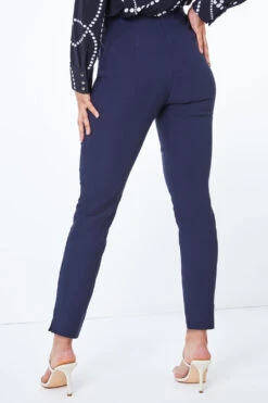 Navy Petite Full Length Stretch Trousers -Outlet Modi Qube Store cb100208 c5df 415f b4cc a717639488b9