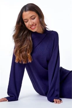 Purple Knitted Jumper Dress -Outlet Modi Qube Store cdb7de93 ed09 43af 9308 23f53f69853b