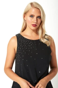 Black Embellished Frill Swing Dress 10 Black Embellished Frill Swing Dress -Outlet Modi Qube Store d2ab893c cc01 4d3b a03f c51667b660bf