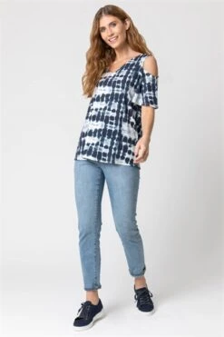 Pink Tie Dye Print Smock Tunic Top