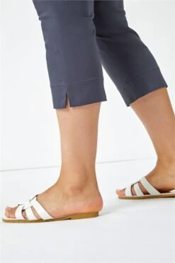 Turquoise Curve Stretch Jersey Cape Sleeve Top