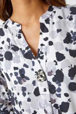 Grey Abstract Print Longline Tunic Top -Outlet Modi Qube Store e3aceb73 6ffc 4b65 99f8 3f971164e75d