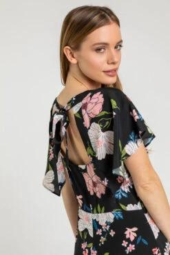 Black Petite Floral Print Maxi Dress -Outlet Modi Qube Store e8a069c7 7183 4158 8272 c2da20a35e66