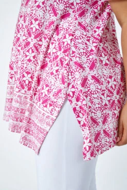 Pink Curve Tile Print Stretch Top 11 Pink Curve Tile Print Stretch Top -Outlet Modi Qube Store ec33d8e0 f184 4e48 a945 651edaa513d9