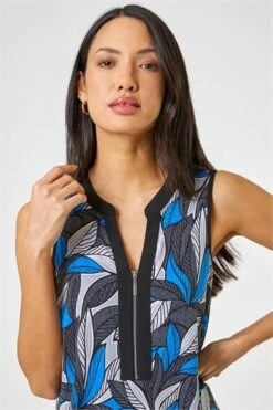 Grey Textured Leaf Print Zip Front Top 8 Grey Textured Leaf Print Zip Front Top -Outlet Modi Qube Store ef1b7c10 9bd8 413f 85da 5a46ff465b87