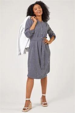 Mint Petite Striped Crinkle Tie Neck Top -Outlet Modi Qube Store efc74a5b b3c9 45eb 9f78 9192bb74adb1