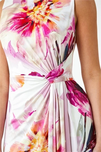 Black Buckle Detail Maxi Stretch Dress 5 Black Buckle Detail Maxi Stretch Dress - Image 3