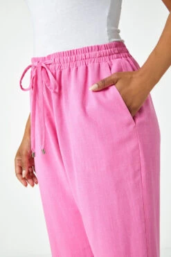 Pink Petite Wide Leg Linen Blend Trouser 11 Pink Petite Wide Leg Linen Blend Trouser -Outlet Modi Qube Store f0f542b9 39d3 406a ac05 9d730d771758