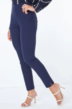 Navy Petite Full Length Stretch Trousers -Outlet Modi Qube Store f449f999 cfe6 46f5 9948 ce637d700753