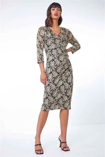 Wine Paisley Lace Swing Dress 7 Wine Paisley Lace Swing Dress - Image 5