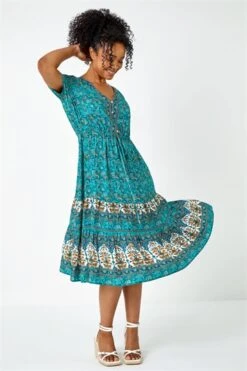 Petite Sleeveless Aztec Maxi Stretch Dress -Outlet Modi Qube Store f5818b0f 8a9d 4ced a513 c394cb7144fa