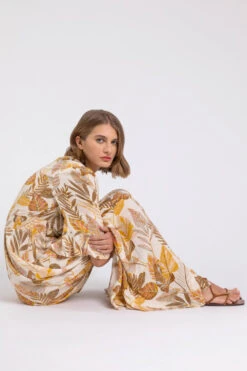 Ivory Leaf Print Frill Detail Maxi Dress 11 Ivory Leaf Print Frill Detail Maxi Dress -Outlet Modi Qube Store f6aa51fb 3d2d 4aad 9f62 61f3084f606a