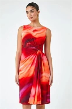 Magenta Luxe Floral Fit & Flare Maxi Dress