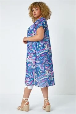 Blue Curve Floral Print Relaxed Top -Outlet Modi Qube Store f9438bac 3bec 45a2 a60b a9a5fe77462d