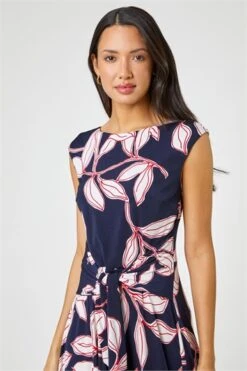 Yellow Textured Floral Print Tie Dress -Outlet Modi Qube Store fb3f1fcf bb75 4bda 9059 affa2e3b4f36