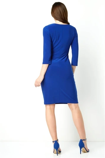 Black 3/4 Sleeve Twist Waist Dress 6 Black 3/4 Sleeve Twist Waist Dress - Image 4