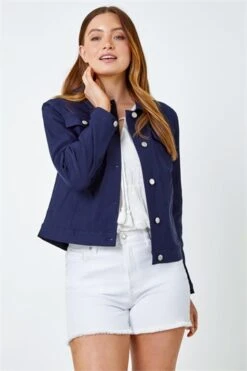 Blue Sleeveless Paisley Print Overlay Dress