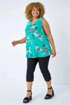 Green Curve Tie Dye Stretch Vest Top -Outlet Modi Qube Store fce8cfd8 d3f9 40df a989 b41f1dd1fb11