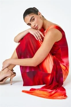 Magenta Luxe Floral Fit & Flare Maxi Dress -Outlet Modi Qube Store fe082dfa fae6 4d81 a3cc 75afa11692b1