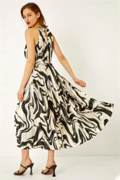 Ivory Geometric Overlay Cold Shoulder Maxi Dress -Outlet Modi Qube Store fe1e18e7 b380 40fe aded 0880ac867dd9