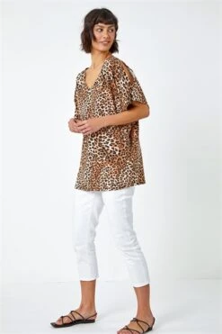 Black Animal Print Side Tie Stretch Top 11 Black Animal Print Side Tie Stretch Top -Outlet Modi Qube Store fed42985 f725 4d14 ab89 67c6e5402e11